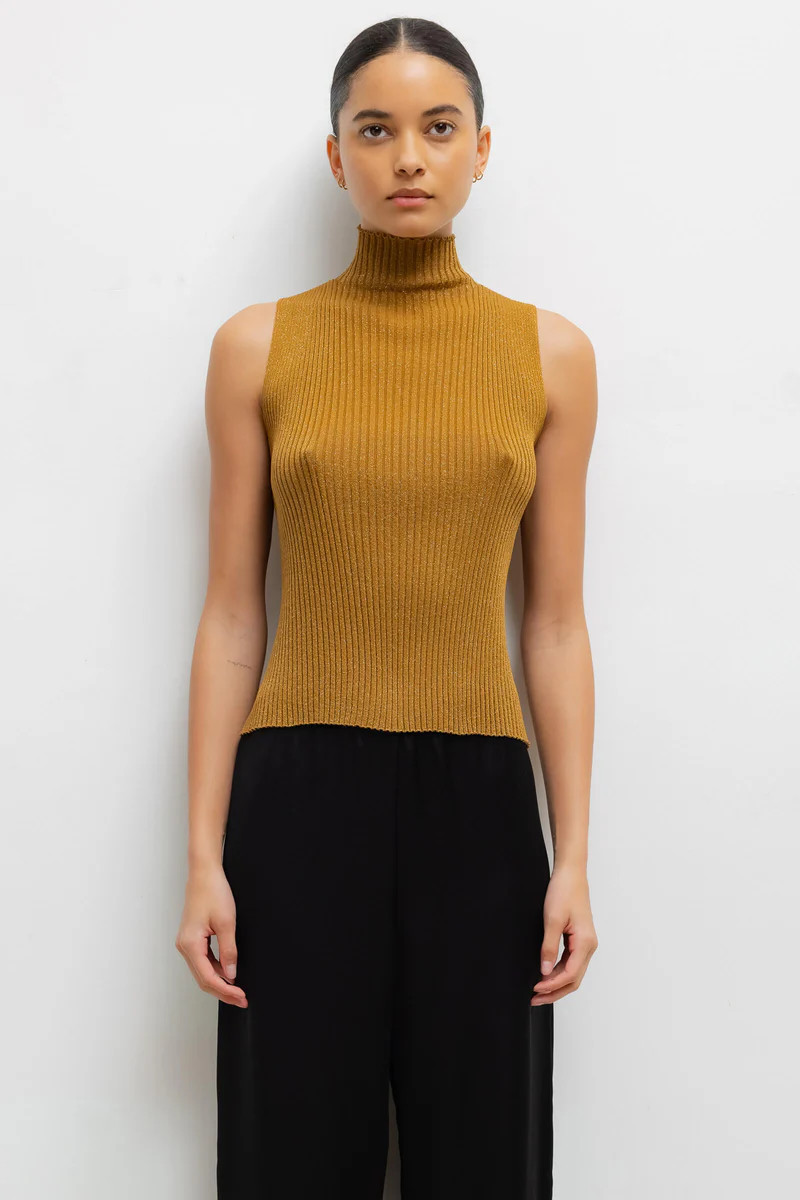Blake Rib Sleeveless Turtleneck | LESET