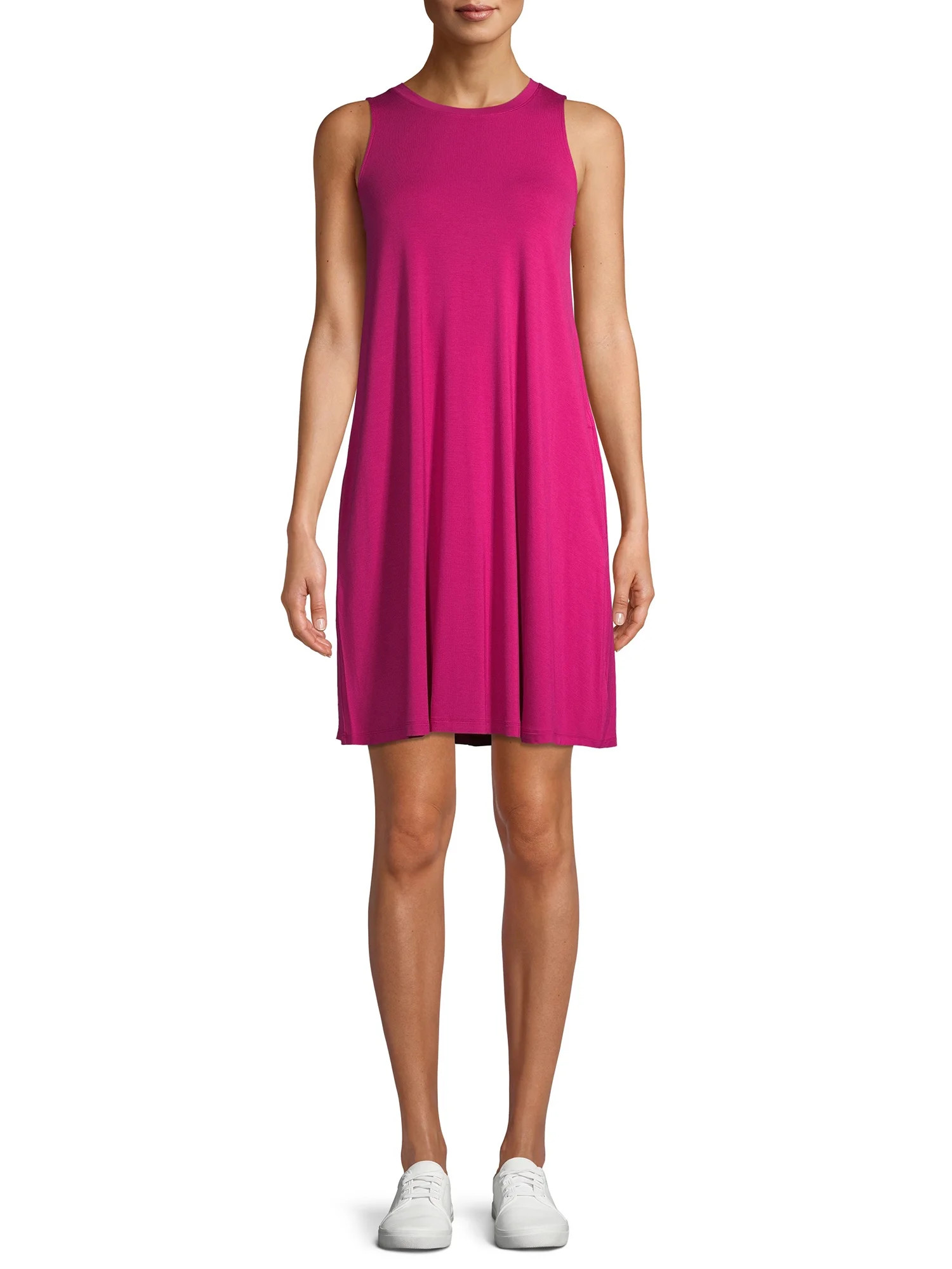 Time and Tru Women's Sleeveless Knit Dress | Walmart (US)