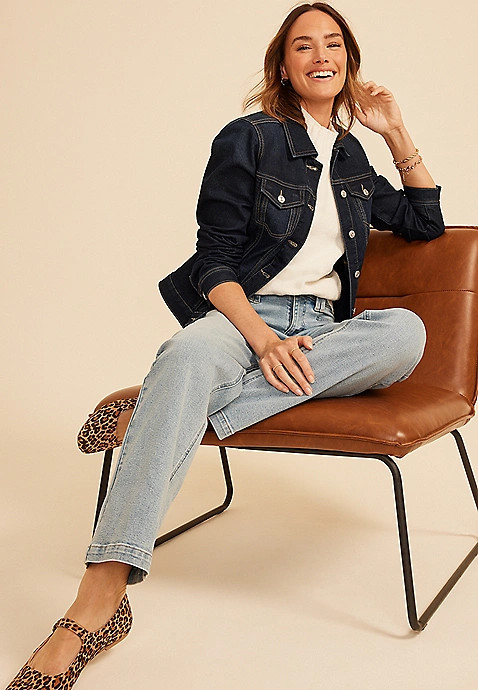 Super Dark Denim Jacket | Maurices