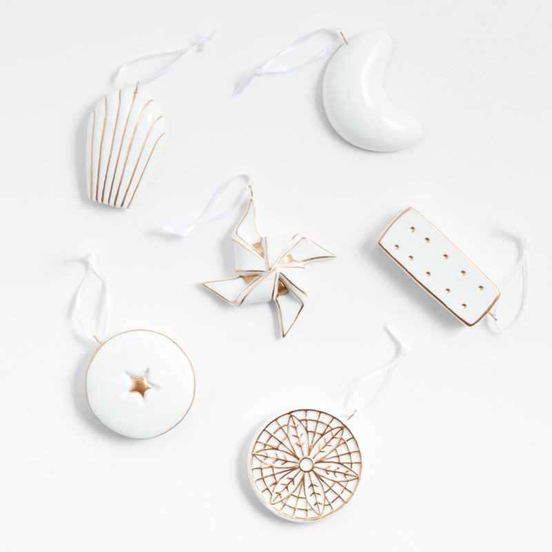 Feeding America Christmas Tree Cookie Ornaments, Set of 6 | Crate & Barrel | Crate & Barrel