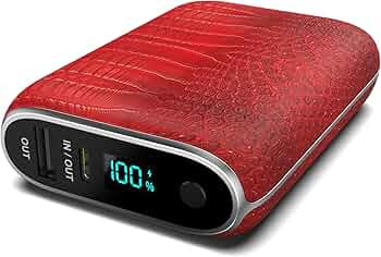 Leather Wrapped Power Bank - RED | Amazon (US)