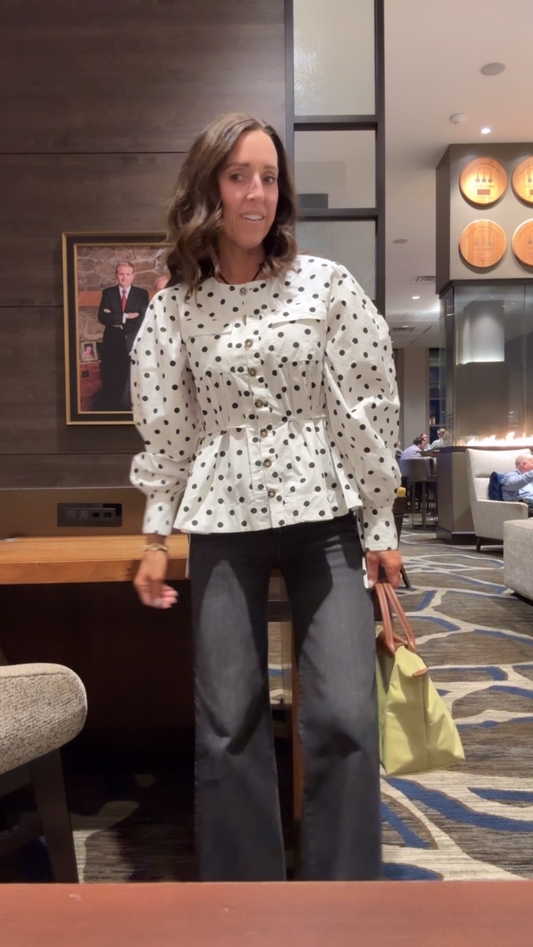 Tonight’s dinner style. Polka dot shirt. Black jeans. Outfit of the night. 
Shirt 2. Jeans TTS, 25. 

#LTKOver40 #LTKSeasonal #LTKootd