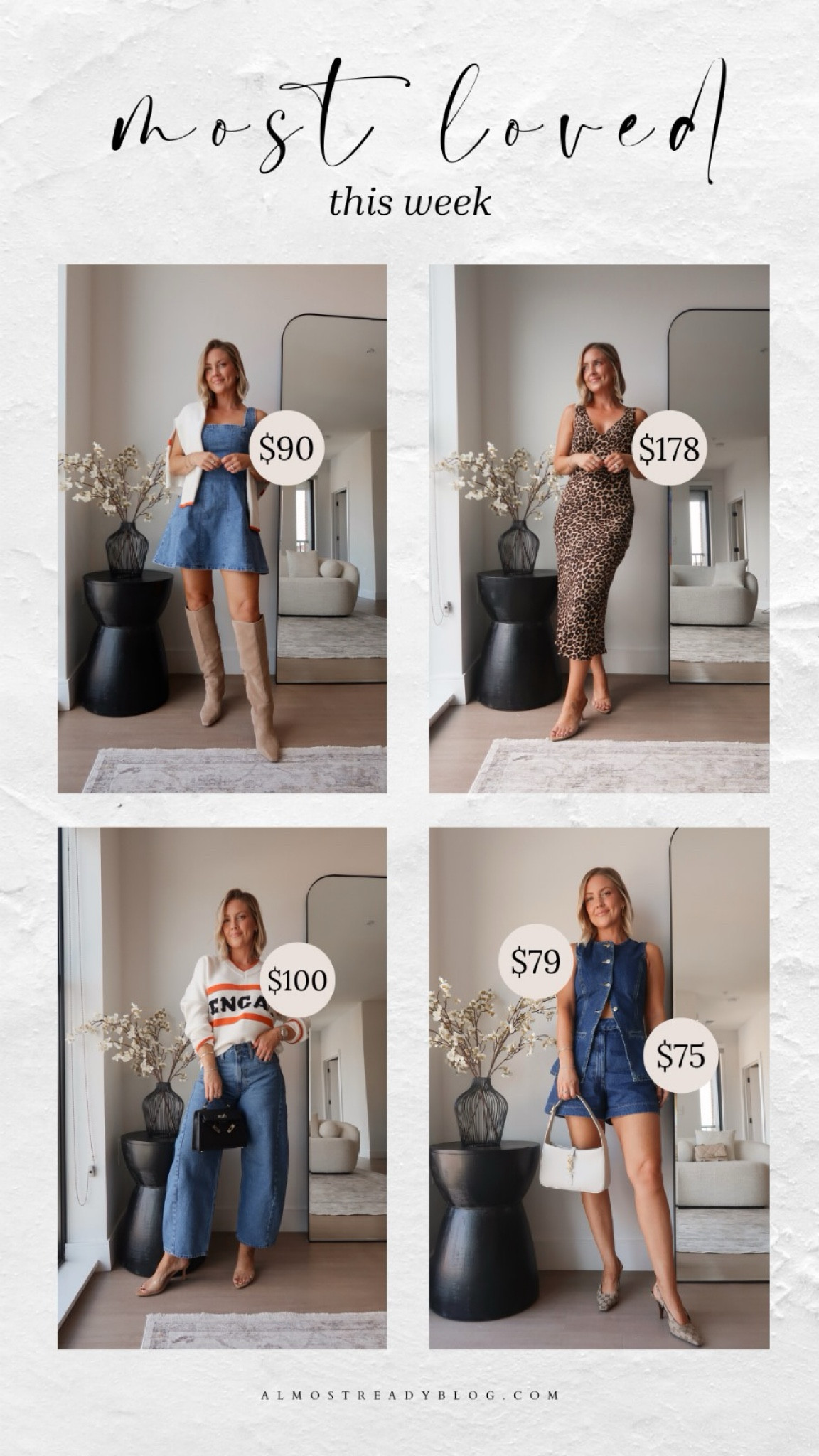 Most loved this week, leopard print dress, denim two piece set, early fall outfit, midi dress 

#LTKFindsUnder100 #LTKFindsUnder50