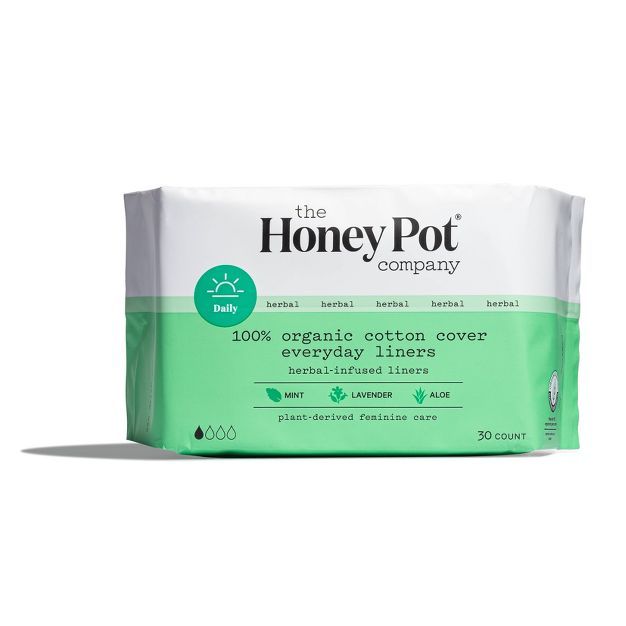 The Honey Pot Organic Cotton Herbal Pantiliners - 30ct | Target