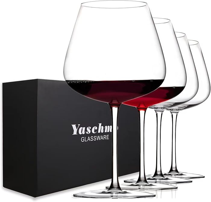 Super Large 30OZ Wine Glasses-Hand Blown Crystal Giant Wine Glasses, Big Burgundy Glasses Oversiz... | Amazon (US)