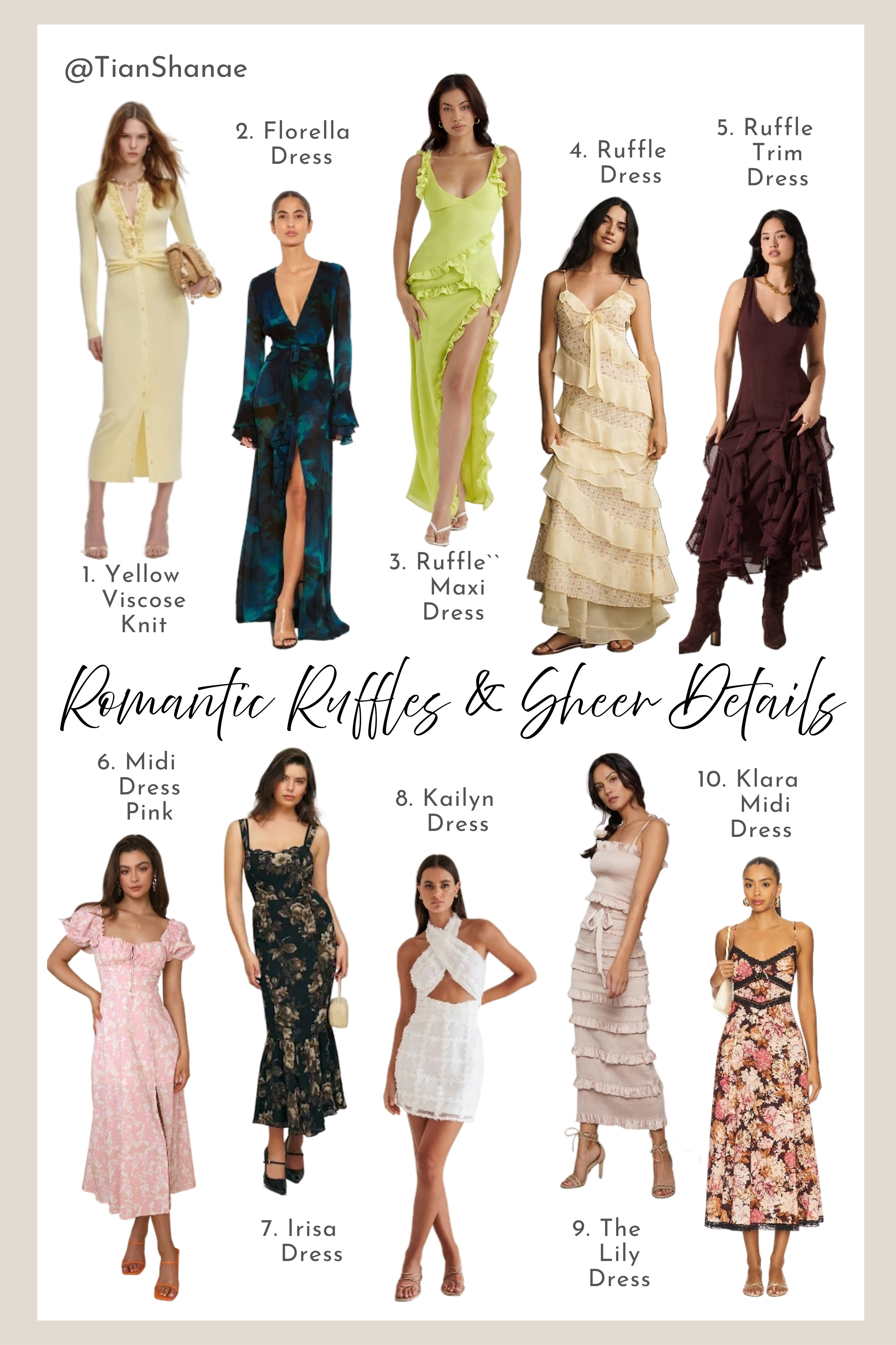 Embrace effortless elegance with romantic ruffles and delicate sheer details. This look is perfect for your next date night or special occasion when you want to feel feminine and sophisticated. Tap to shop this stunning romantic look! #RomanticStyle #DateNightOutfit #FloralFashion 

 #LTKValentine #LTKgrwm #LTKootd