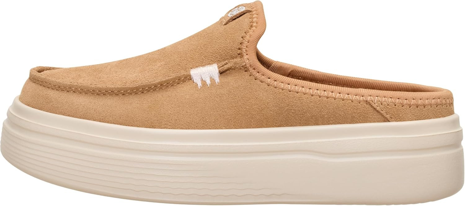 HEYDUDE Girl's Youth Austin Lift Classic Slip On Shoe | Suede Platform Mule | Lightweight Easy On Flexible Outsole | Amazon (US)