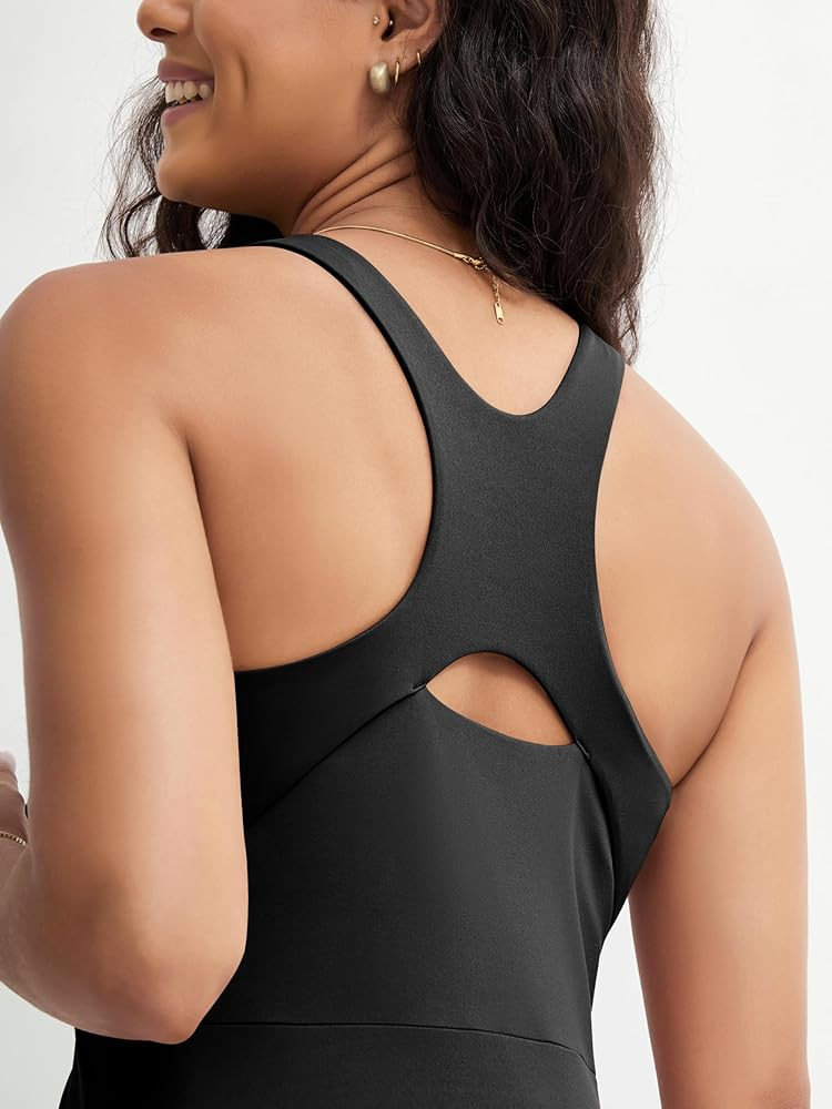 ODODOS Women's Cloud Feeling Racerback Tennis Dress with Separate Shorts and Built in Bra Mini Ta... | Amazon (US)