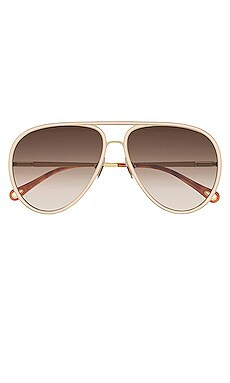 Chloe Vitto Pilot in Shiny Classic Gold & Gradient Brown from Revolve.com | Revolve Clothing (Global)