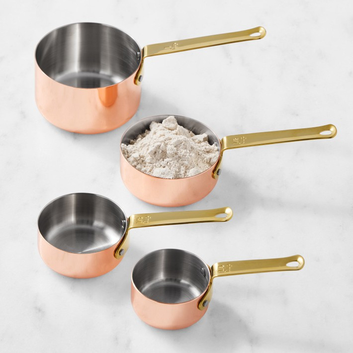 Williams Sonoma Copper Nesting Measuring Cups &amp; Spoons | Williams-Sonoma