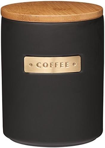 MasterClass Airtight Stoneware and Brass-Effect Coffee Storage Canister, 1 Litre | Amazon (US)