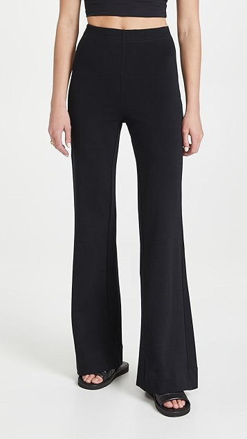 Structured Cotton Wide Flare Trousers | Shopbop
