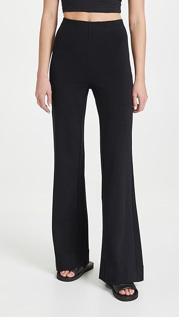 Structured Cotton Wide Flare Trousers | Shopbop