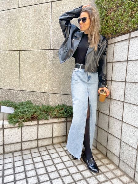 this skirt! i actually felt cool in tokyo, which is hard to do, because every person you pass on the street looks cooler than the next. i got a size 25 in the skirt 🤍 

#LTKstyletip #LTKtravel #LTKSeasonal