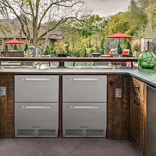 Messmore Under Counter Refrigerator, Outdoor Refrigerator Weather Proof, Double Drawer Under counter | Amazon (US)