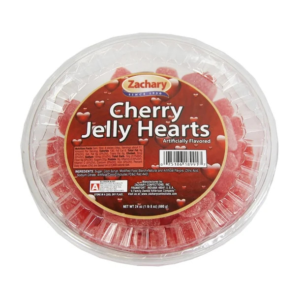 Zachary Cherry Jelly Hearts, 24 Oz. - Walmart.com | Walmart (US)