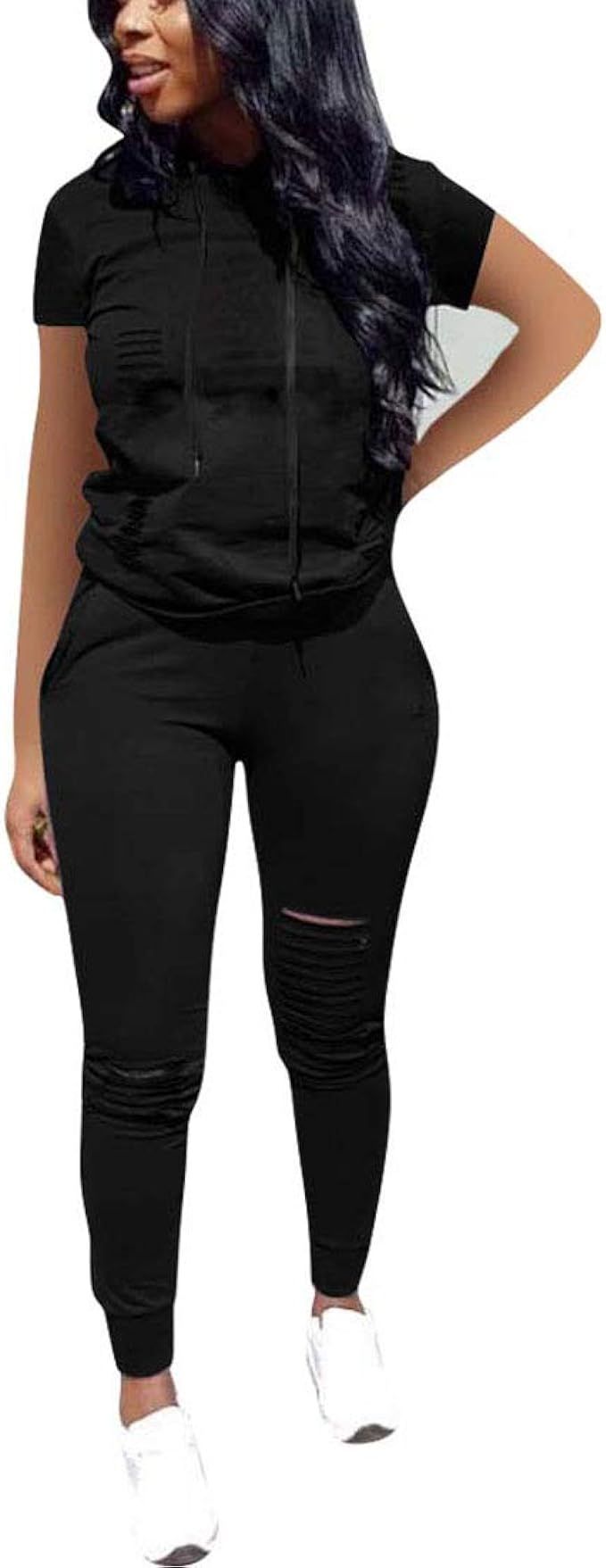 Two Piece Outfits For Women Summer Womens Sweatsuits Sets Jogger Set | Amazon (US)