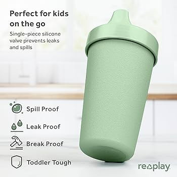 Re-Play Made in USA 10 Oz. Sippy Cups for Toddlers, Pack of 4 - Reusable Spill Proof Cups for Kid... | Amazon (US)