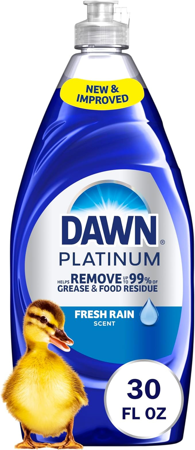 Dawn Platinum Dish Soap Fresh Rain Scent Liquid Dishwashing Detergent, Powerful Dawn Dish Soap fo... | Amazon (US)