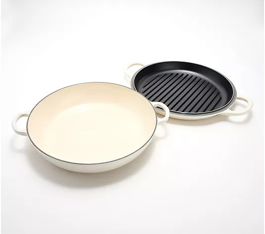 Le Creuset Multi-Function 3.5-qt CastIron Braiser w/ Grill Pan Lid | QVC