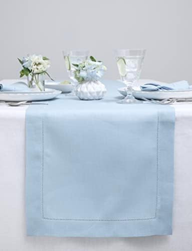 Solino Home Linen Sky Blue Table Runner 144 Inches Long - 100% Pure Linen Extra Long Table Runner... | Amazon (US)