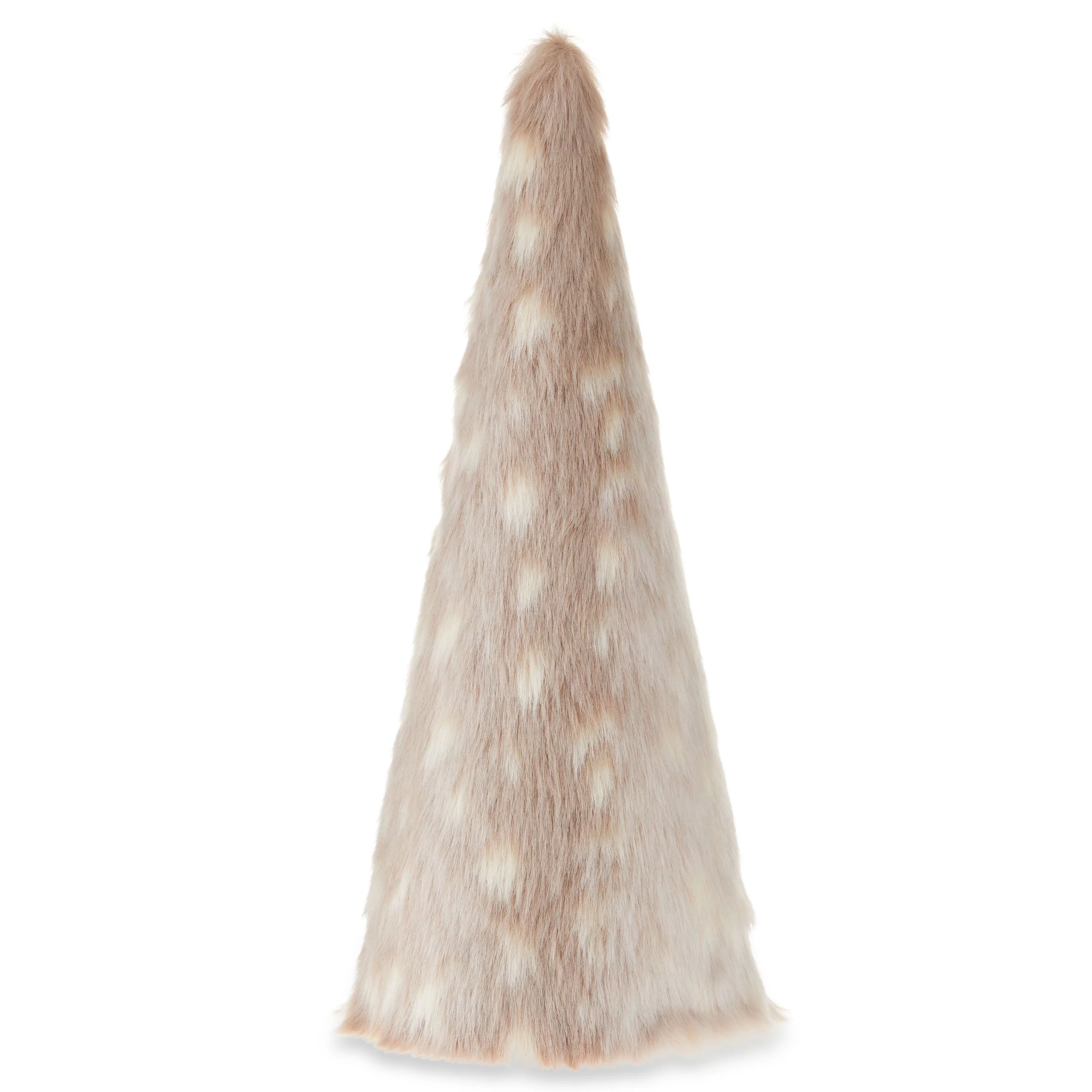 Large Light Brown Fabric Cone Tree Christmas Decoration, 14", by Holiday Time | Walmart (US)