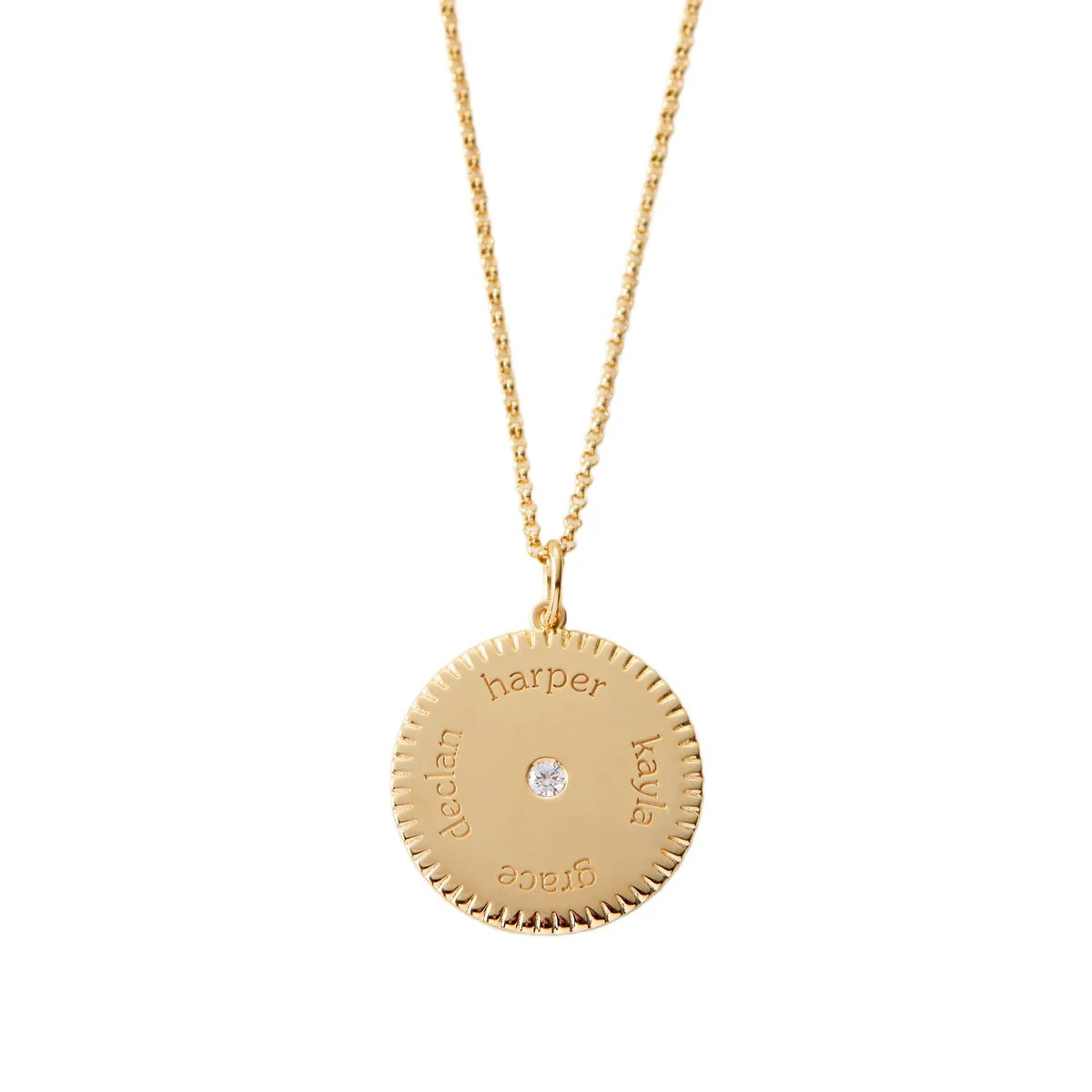 Notched Pendant Necklace | Tiny Tags (US)