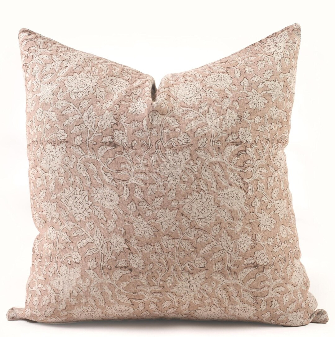 French Country Pillow Cover Floral Pillow Cover Spring Pillow Blush Pink Throw Pillow Farmhouse R... | Etsy (US)