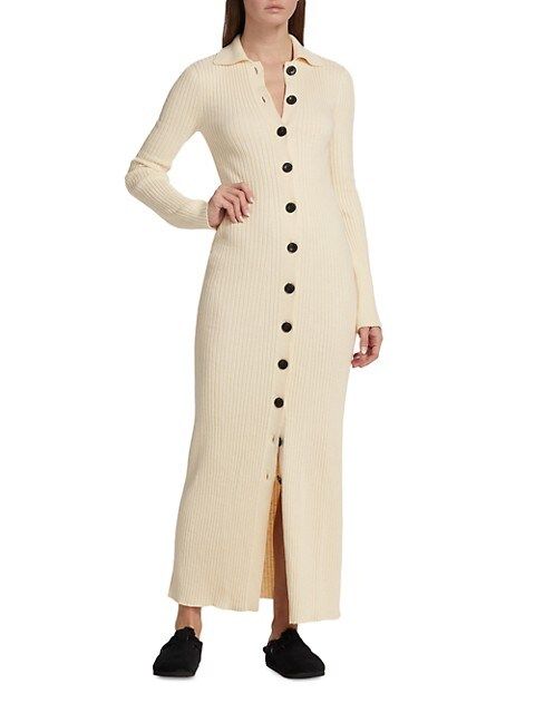 SIR. Enes Belted Ribbed Cotton Dress | Saks Fifth Avenue