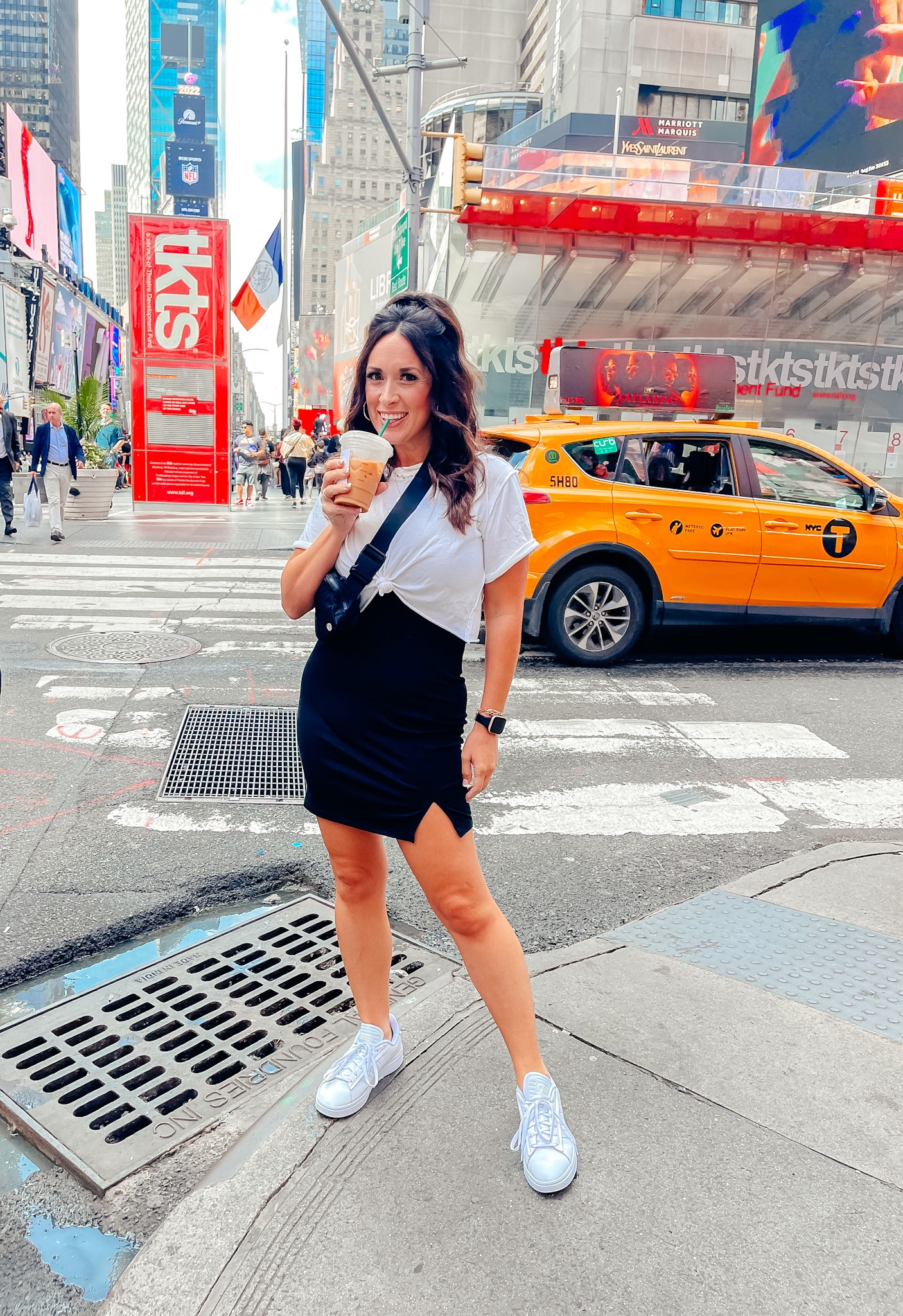 Missing NYC! Love this outfit, so simple and comfortable for sightseeing but I felt cute and put together. The dress is from Just BE. 72! Use my code on their website Shannon20 for 20% off. I’ve linked everything else. The Lululemon belt bag is back in stock so hurry! 

#LTKSeasonal #LTKshoecrush #LTKtravel