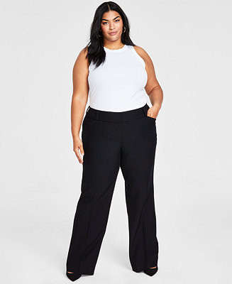 Plus and Petite Plus Size Curvy Bootcut Pants, Created for Macy's | Macy's