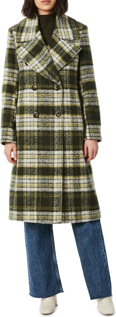 Plaid Double Breasted Wool Blend Coat | Nordstrom
