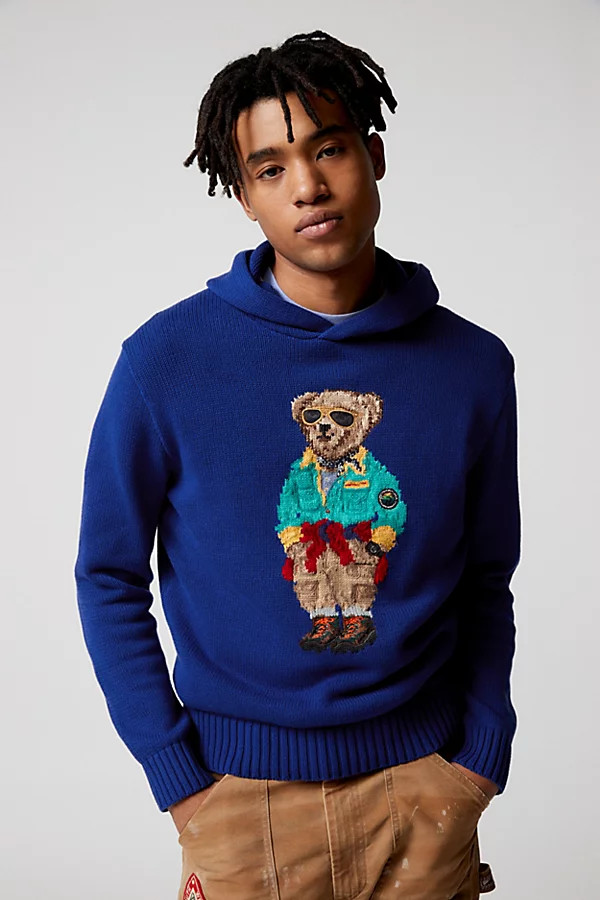 Polo Ralph Lauren Resort Bear Hooded Sweater | Urban Outfitters (US and RoW)