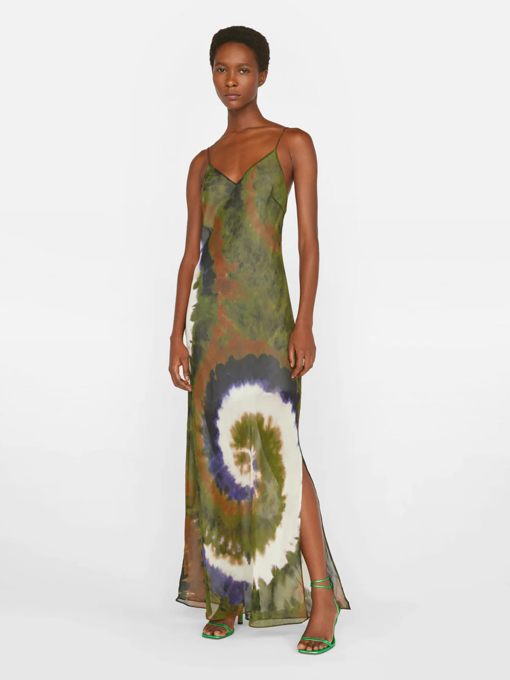 Sheer Tie Dye Cami Dress -- Fatigue Multi | Frame Denim