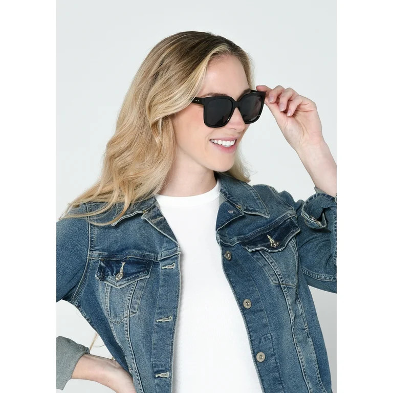 Foster Grant Women's Oversized Fashion Sunglasses, Black | Walmart (US)