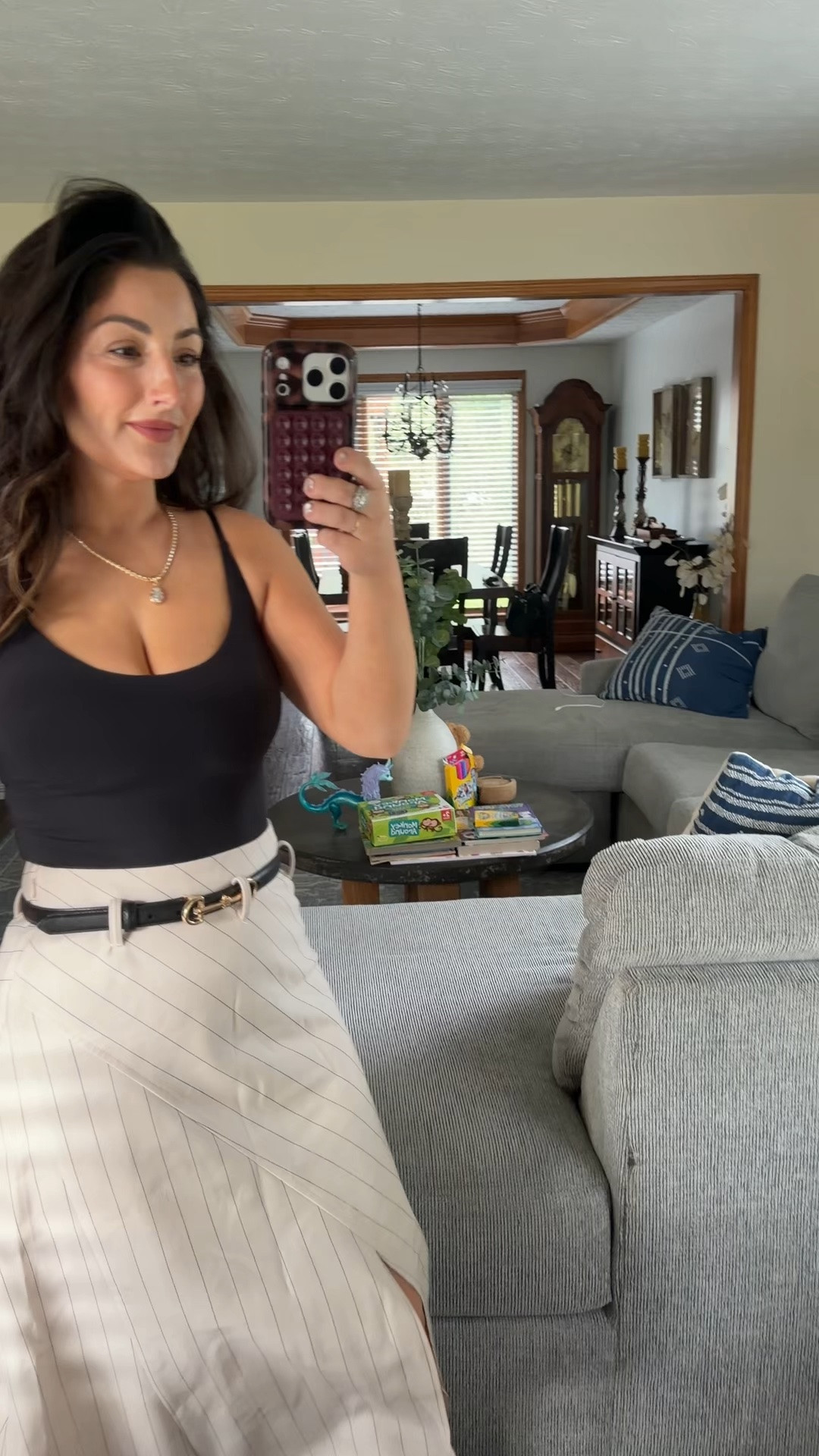 OOTD! 
Tank size small 
Asymmetric midi wrap skirt size xs

5'0" 140lbs
Petite friendly

#LTKmomlife #LTKootd #LTKgrwm
