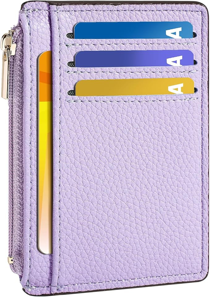 Credit Card Holder for Women Slim Minimalist Front Pocket RFID Blocking Wallet Small Compact Card... | Amazon (US)