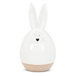 Matte & Shiny Rabbit 8.5" - White/Natural by Abbott | Linen Chest