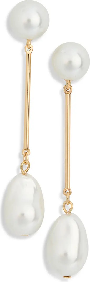 NORDSTROM RACK Faux Pearl Linear Drop Earrings | Nordstromrack | Nordstrom Rack