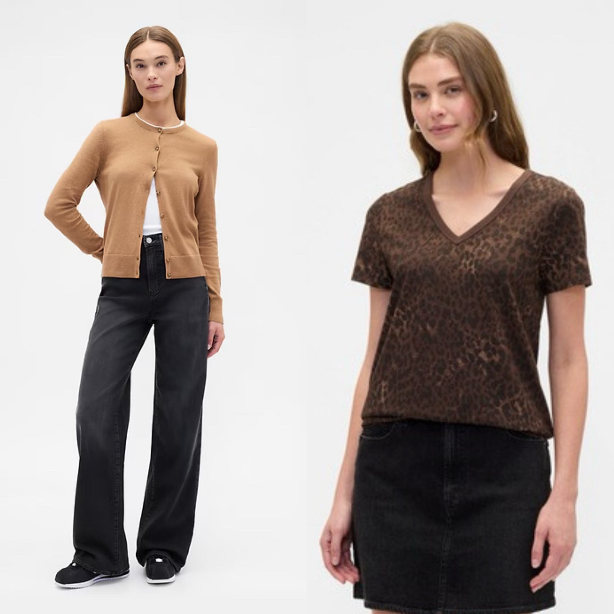 I broke my thrift only January for these. I’ve been looking for a pair of black white leg jeans and haven’t been able to find any of the past two months thrifting. And the leopard top will be a staple and it was under $10 after the additional discount. 