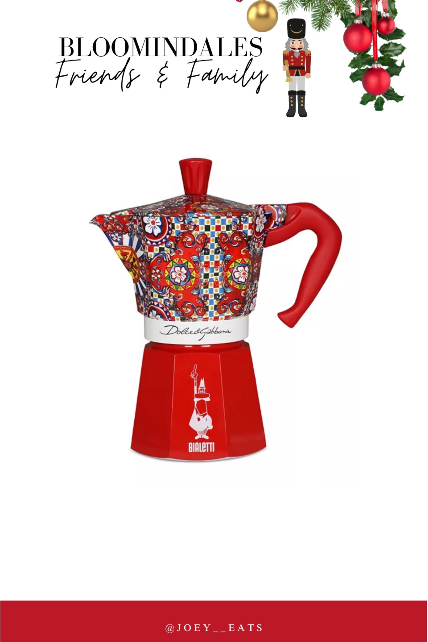 Elevate your coffee experience with the Dolce & Gabbana Moka pot, available at the LTK shop. Combining style and craftsmanship, this iconic piece redefines your daily brew with Italian elegance. Explore luxury in every cup and make a statement in your kitchen.

#LTKhome #LTKsalealert #LTKGiftGuide