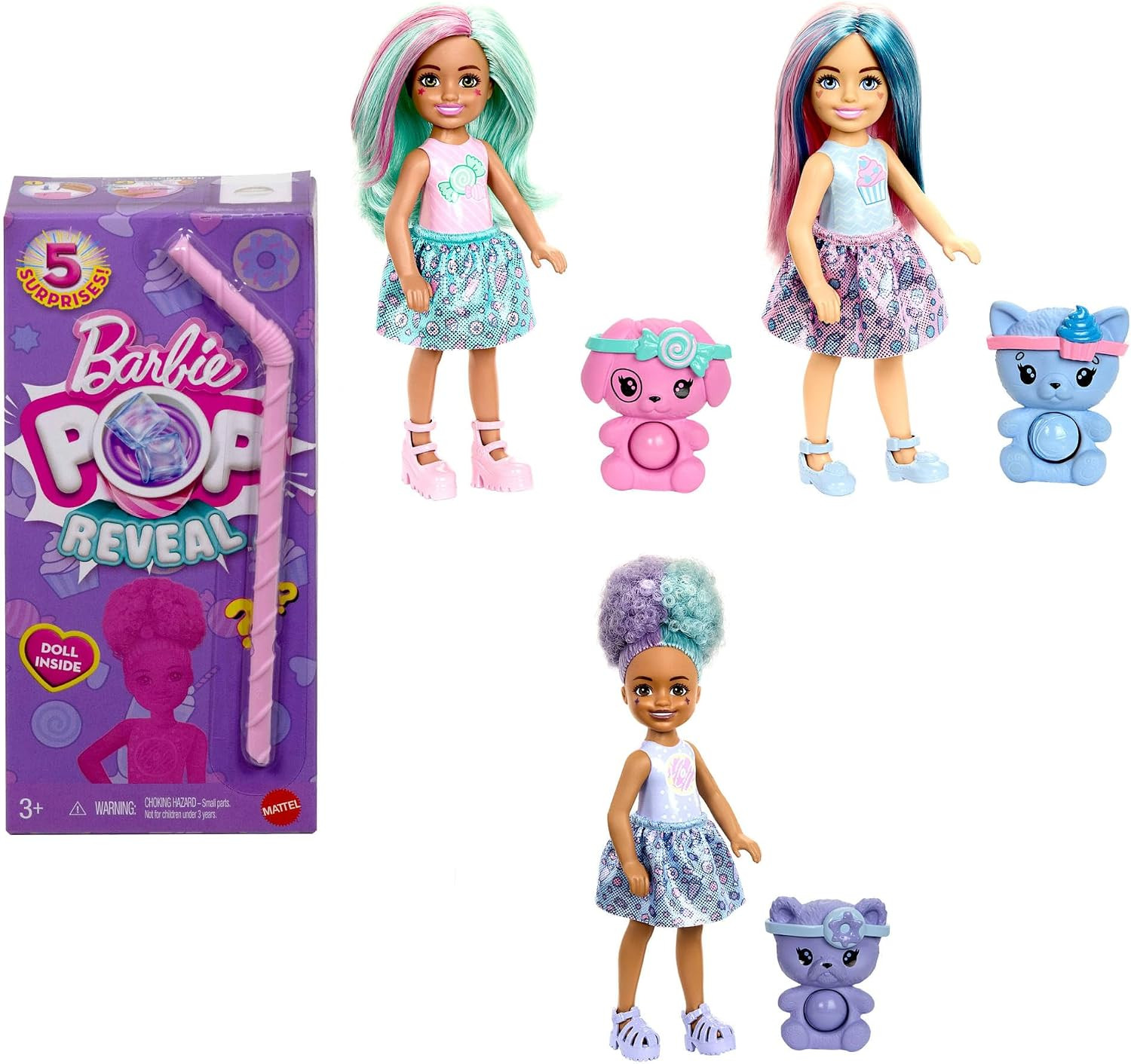 Barbie Chelsea Pop Reveal Doll Set, Treat Series with 5 Surprises | Amazon (UK)
