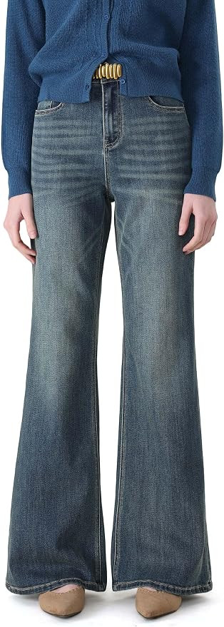32" 34" 36" Inseam Jeans for Tall Women High Waisted Stretch Wide Leg Flare Jeans Extra Long Leng... | Amazon (US)
