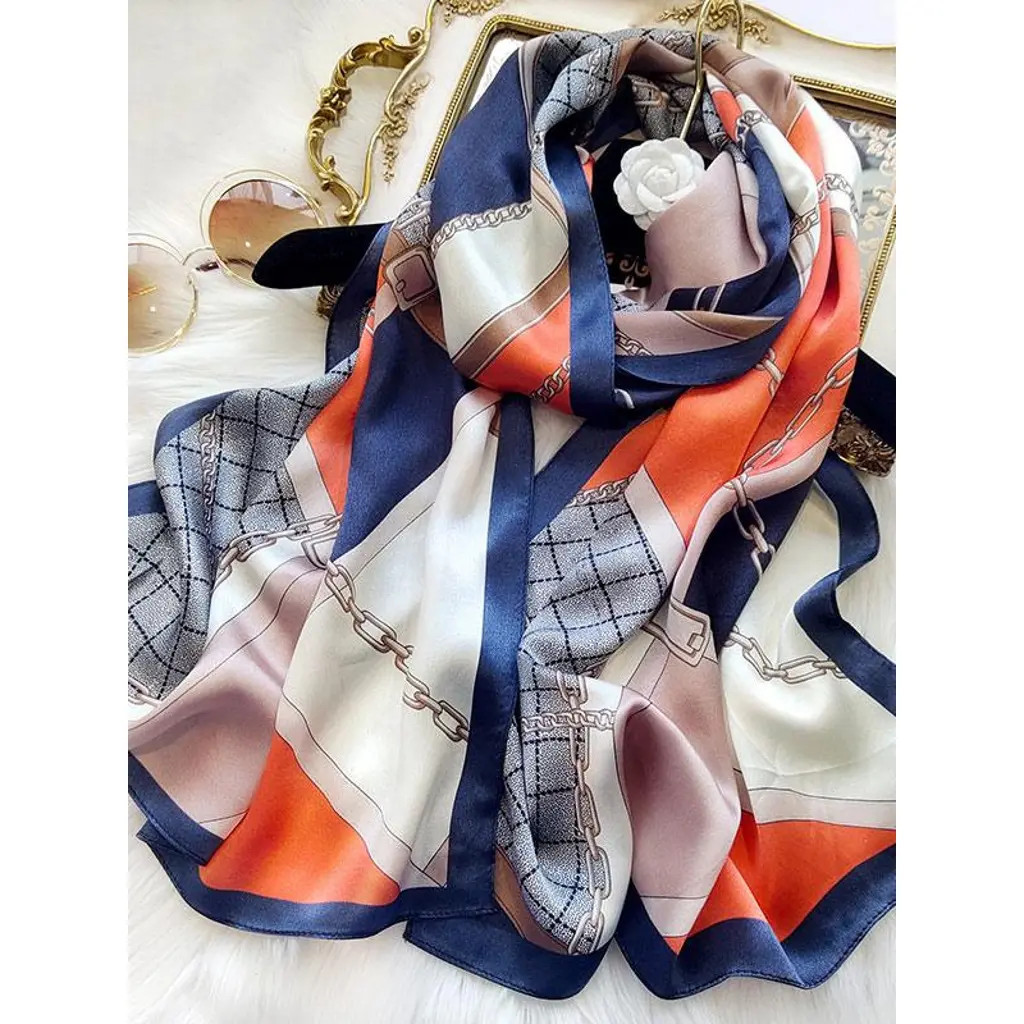 SILKSILKY Long Silk Scarf in Orange at Nordstrom | Nordstrom