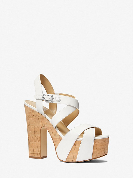Suki Leather Platform Sandal | Michael Kors US
