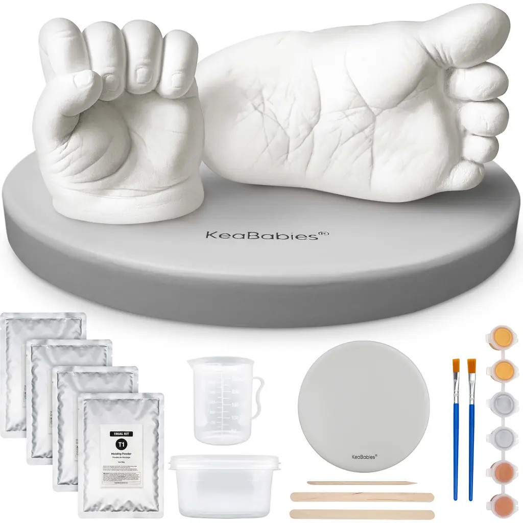 KeaBabies Reve Round Baby Casting Kit for Hand and Foot in Cloud Gray at Nordstrom | Nordstrom