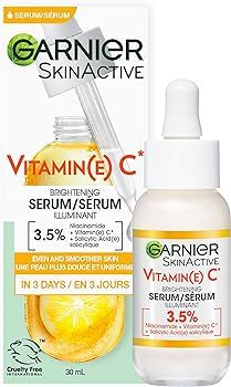 Garnier Vitamin C Serum, With 3.5% Niacinamide + Salicylic Acid, Evens, Smoothens and Brightens S... | Amazon (CA)