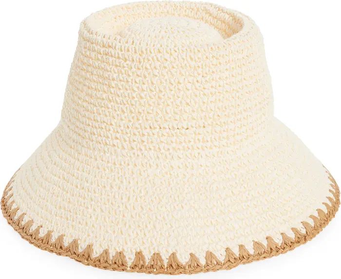 Madewell Whipstitch Straw Bucket Hat | Nordstrom | Nordstrom