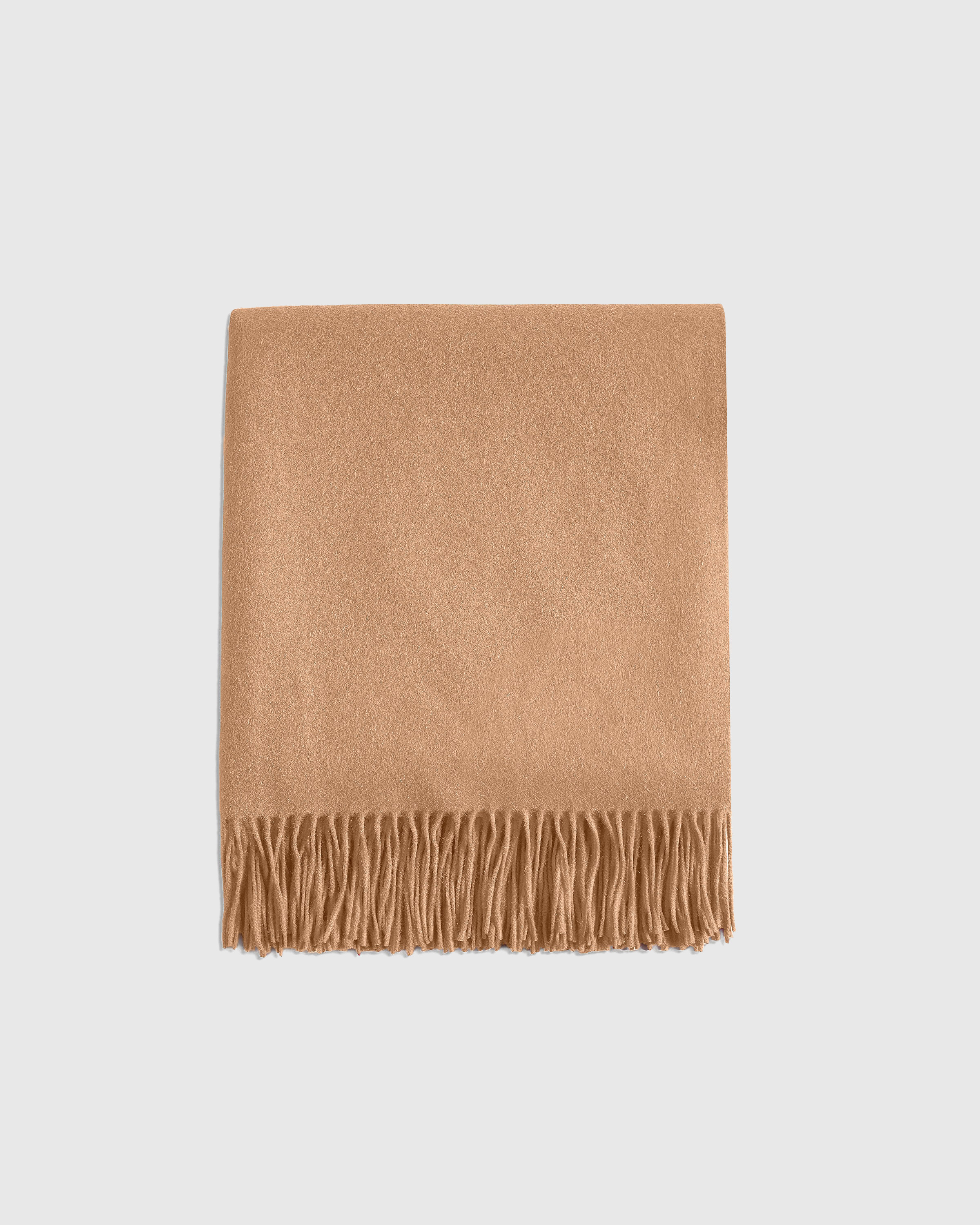 Quince | Mongolian Cashmere Throw in Camel, Size 50x60 | Quince