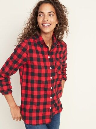 Patterned Flannel Classic Shirt for Women | Old Navy (US)